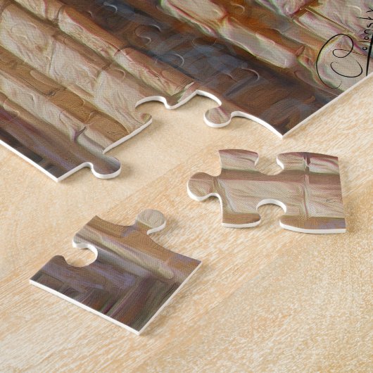 Jerusalem Old Street David City Israel Fine Art Legpuzzel (Zijkant)