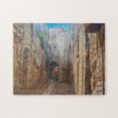 Jerusalem Old Street David City Israel Fine Art Legpuzzel (Horizontaal)