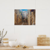 Jerusalem Old Street David City Israel Fine Art Poster (Keuken)