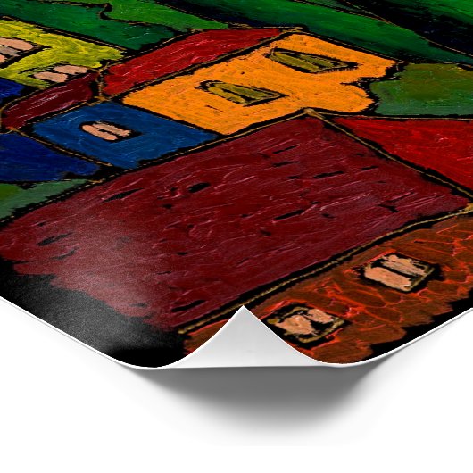 Jerusalem op Dawn, Jonathan Kis-Lev Printed Canvas Poster (Hoek)