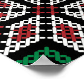 Jerusalem Palestine Capital Palestinian Tatreez Poster (Hoek)