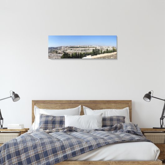 Jerusalem Panorama Canvas Afdruk (Insitu (Slaapkamer))