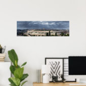 Jerusalem Panorama Tempestade Poster (Thuiskantoor)