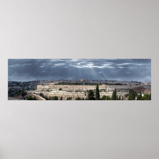 Jerusalem Panorama Tempestade Poster (Voorkant)