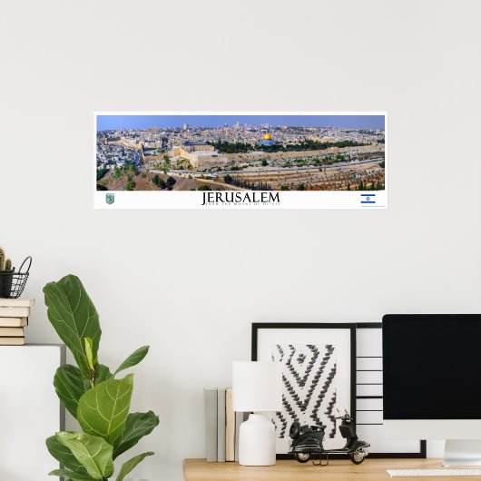 Jerusalem Panoramisch Poster (Thuiskantoor)