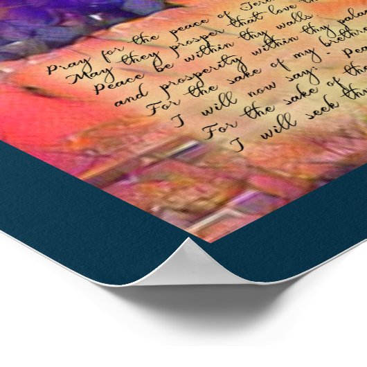 Jerusalem Psalm 122 Pray for Peace Canvas Print (Hoek)