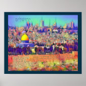 Jerusalem Psalm 122 Pray for Peace Canvas Print (Voorkant)