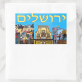 Jerusalem Rechthoekige Sticker (Tas)