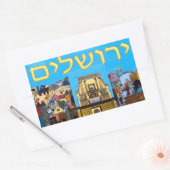 Jerusalem Rechthoekige Sticker (Envelop)