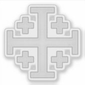 Jerusalem Ridder Tempeliers Kruis Deus Vult Sticker (Voorkant)