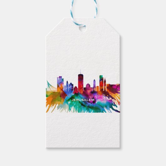 Jerusalem Skyline Cadeaulabel (Voorkant)