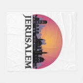 Jerusalem Skyline - Israel Travel Fleece Deken (Voorkant (Horizontaal))