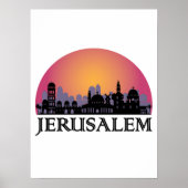 Jerusalem Skyline - Israel Travel Poster (Voorkant)