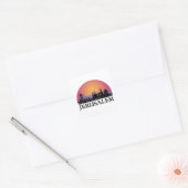 Jerusalem Skyline - Israel Travel Vierkante Sticker (Envelop)
