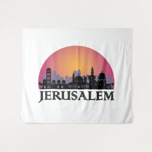 Jerusalem Skyline - Israel Travel Wandkleed