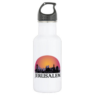 Jerusalem Skyline - Israel Travel Waterfles