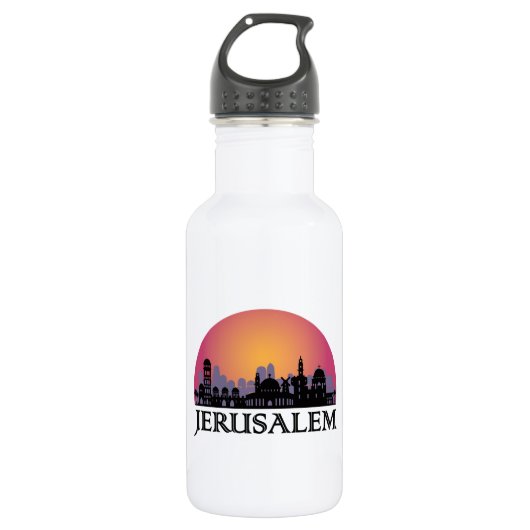 Jerusalem Skyline - Israel Travel Waterfles (Voorkant)