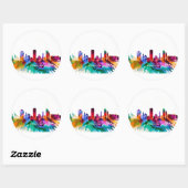 Jerusalem Skyline Ronde Sticker (Vel)