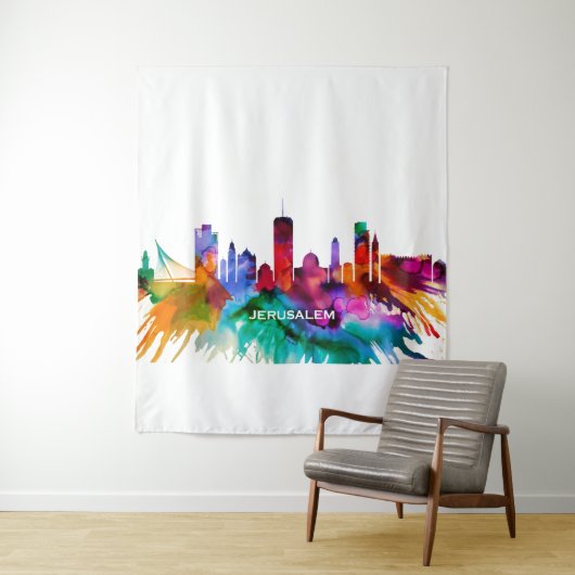 Jerusalem Skyline Wandkleed (In situ)
