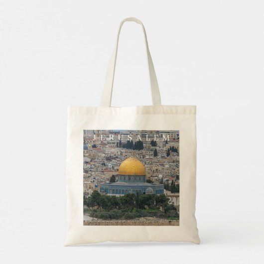 Jerusalem Temple Mount uitzicht canvas tas (Achterkant)