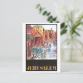  Jerusalem Travel Poster Briefkaart (Staand voorkant)