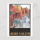  Jerusalem Travel Poster Briefkaart (Voorkant)