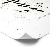 JERUSALEM VAN GOLD, Hebreeuwse kalligrafie Poster (Hoek)