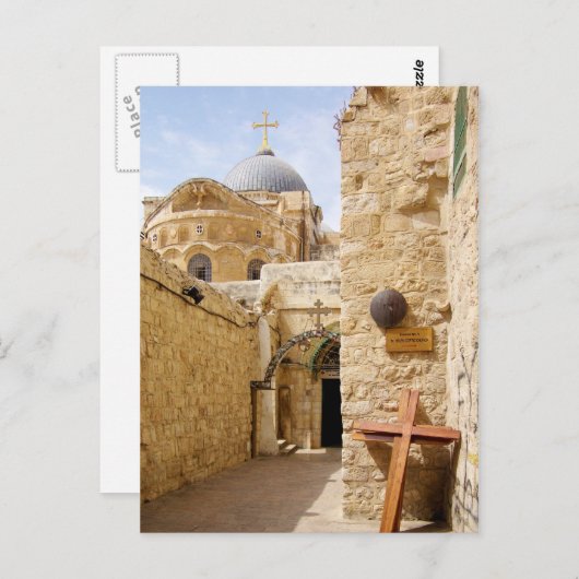 Jerusalem Via Dolorosa Station IX van het Kruis Briefkaart (Voorkant / Achterkant)
