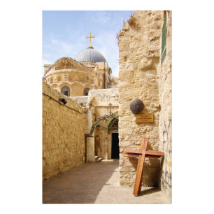 Jerusalem Via Dolorosa Station IX van het Kruis Foto Afdruk