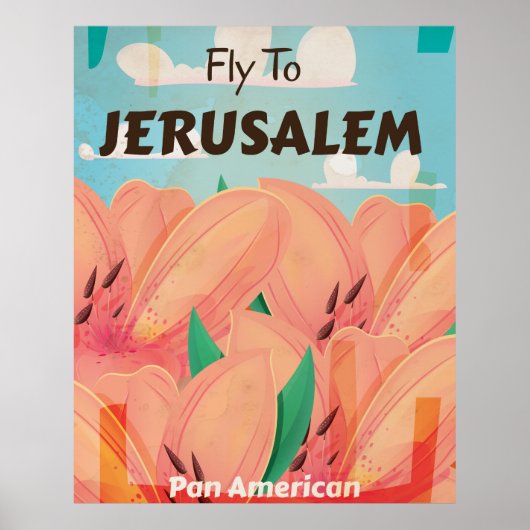 Jerusalem Vintage Travel Poster (Voorkant)