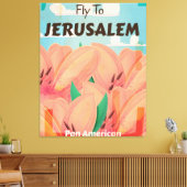 Jerusalem Vintage Travel Poster Canvas Afdruk (Insitu (Woonkamer))
