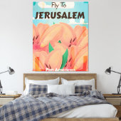 Jerusalem Vintage Travel Poster Canvas Afdruk (Insitu (Slaapkamer))