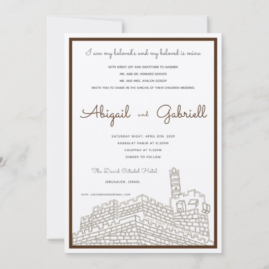 Jerusalem Walls - Weddenschap Kaart (Voorkant)