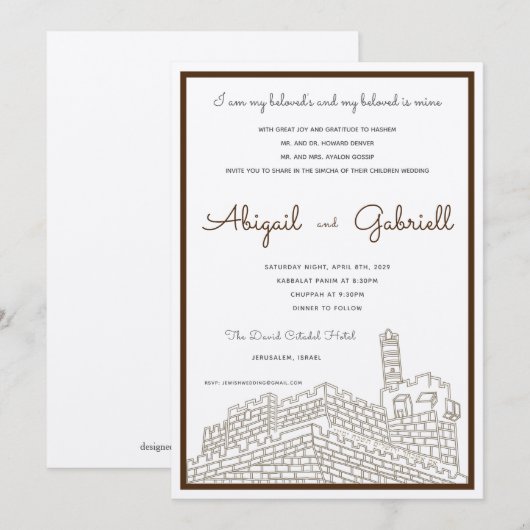 Jerusalem Walls - Weddenschap Kaart (Voorkant / Achterkant)