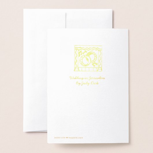 Jerusalem Wedding Mandala Folie Kaarten (Met envelop)