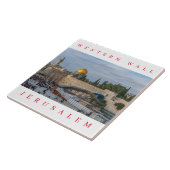 Jerusalem Westerne Wall keramische tegel Tegeltje (Zijkant)