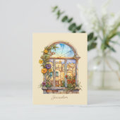 Jerusalem Window Uitzicht Feestdagenkaart (Staand voorkant)