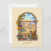 Jerusalem Window Uitzicht Feestdagenkaart (Voorkant / Achterkant)