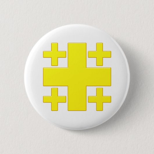 Jerusalemkreuz cross Jerusalem Ronde Button 5,7 Cm (Voorkant)