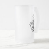 Jerusalemkruis historisch pelgrimstattoo-stempel matglas bierpul (Voorkant rechts)