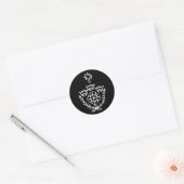 Jerusalemkruis historisch pelgrimstattoo-stempel ronde sticker (Envelop)