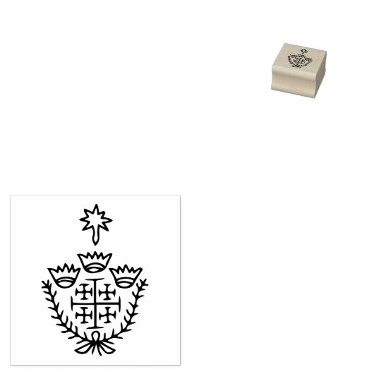 Jerusalemkruis historisch pelgrimstattoo-stempel rubberstempel (Gestempeld)