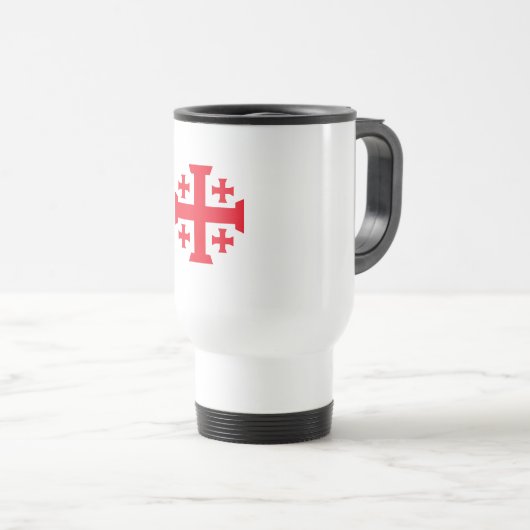 Jeruslam Templar Crusader Cross Travel Mug Reisbeker (Voorkant rechts)