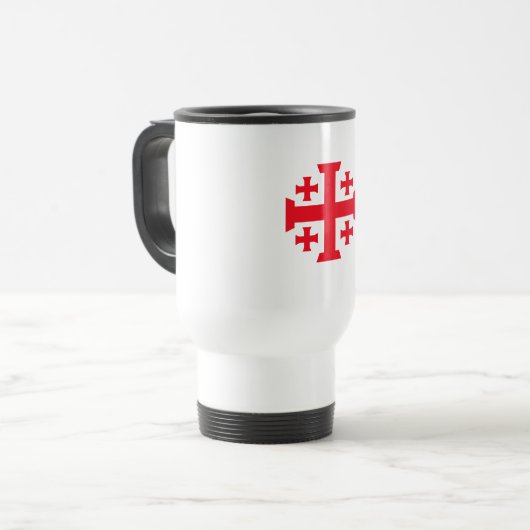 Jeruslam Templar Crusader Cross Travel Mug Reisbeker (Voorkant links)