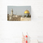 Jeruzalem Al Aqsa Koepel van Rock Palestine Art Spandoek (Insitu)