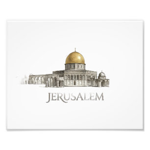 Jeruzalem Al-Aqsa-moskee Elegante Moderne Sticker Foto Afdruk