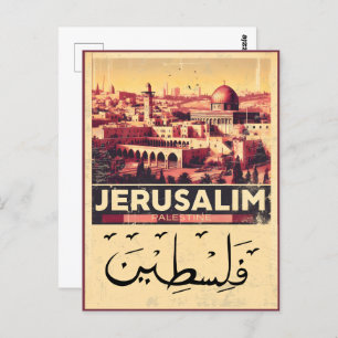 Jeruzalem - Al-Aqsa Moskee Koepel van de Rock gesc Briefkaart