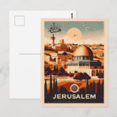 Jeruzalem - Al-Aqsa Moskee Koepel van de Rock gesc Briefkaart (Voorkant / Achterkant)