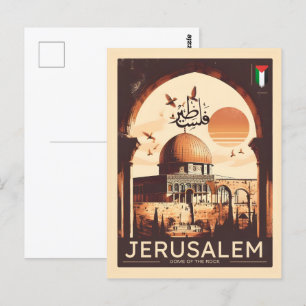 Jeruzalem Al-Aqsa Moskee Koepel van de Rots Briefkaart
