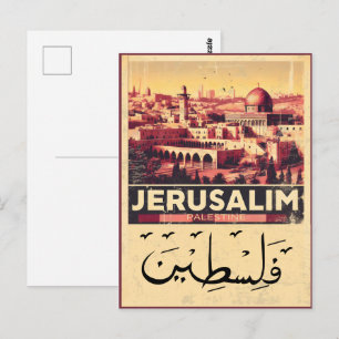Jeruzalem - Al-Aqsa-moskee Koepel van de Rots gesc Briefkaart